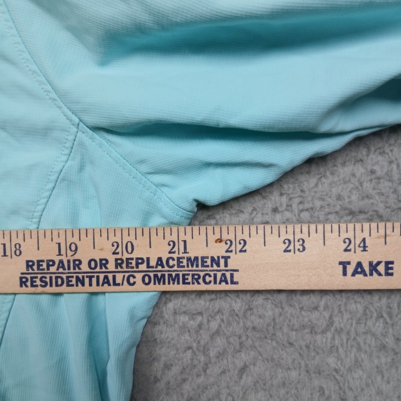 Columbia Omni-Shade Women's Long Sleeve Size L Light Blue UPF Sun Protection - Picture 7 of 9